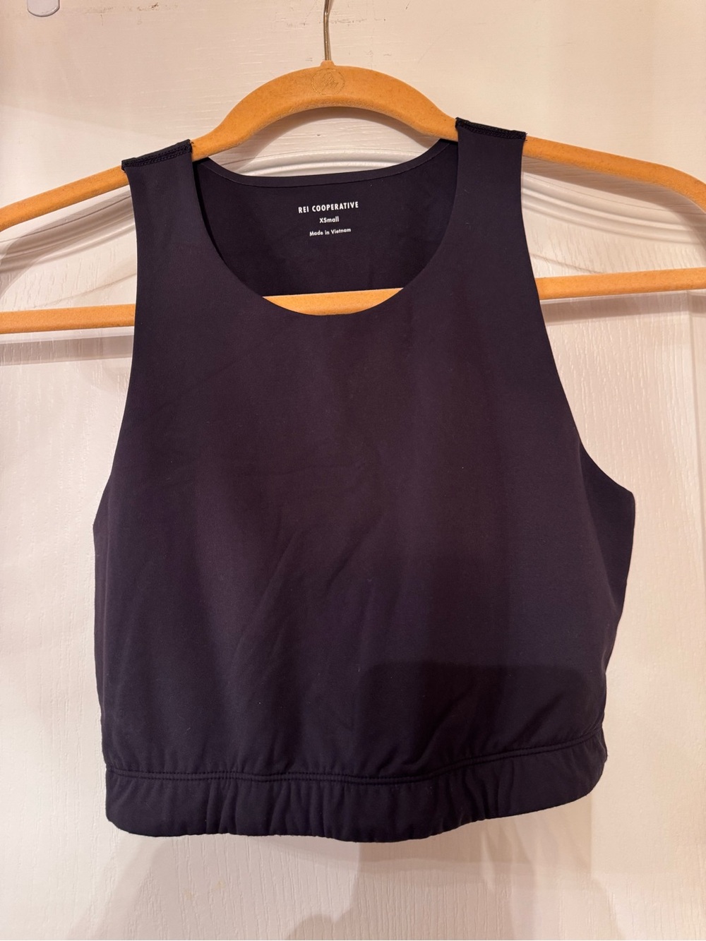 REI Cooperative Black Crop Sports Tank Top